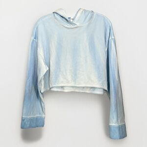 Yoga Nike Women’s Oversized Crop Sweatshirt (Blue Tie Dye) Sportswear Size Small